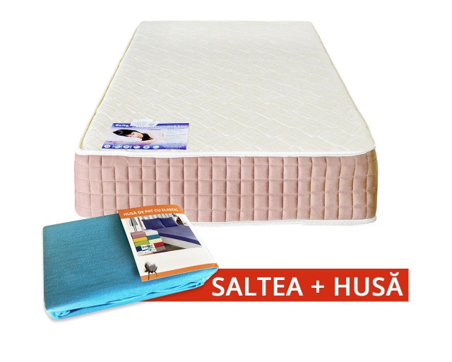 Set Saltea SuperOrtopedica Lux Saltex 900x2000 + Husa cu elastic
